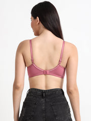 Machau Lingerie Women's Non Padded Wire-Free Adjustable Straps Full Coverage In Side Shaper Panel Cotton-Rich Fabric Everyday Minimizer T-Shirt Bra