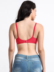 Machau Lingerie Women's Non Padded and Non Wired Full Coverage Cotton-Rich Fabric in Everyday T-Shirt Bra