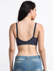 Machau Lingerie Women's Non Padded Wire-Free Adjustable Straps Full Coverage Cotton-Lycra Rich Fabric Everyday Minimizer T-Shirt Bra