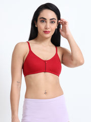 Machau Lingerie Women's with Molded Cups,Full Coverage Non Padded and Non Wired,Cotton-Rich Fabric Everyday T-Shirt Bra