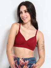 Machau Lingerie Women's Everyday Padded Non Wired Full Coverage T-shirt Bra -Rich Cotton Devine Pad