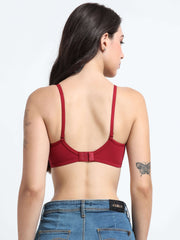 Machau Lingerie Women's Everyday Padded Non Wired Full Coverage T-shirt Bra -Rich Cotton Devine Pad