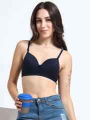 Machau Lingerie Women's Everyday Padded Non Wired Full Coverage T-shirt Bra