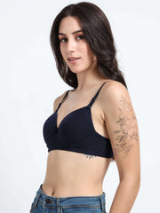 Machau Lingerie Women's Everyday Padded Non Wired Full Coverage T-shirt Bra