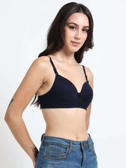 Machau Lingerie Women's Everyday Padded Non Wired Full Coverage T-shirt Bra