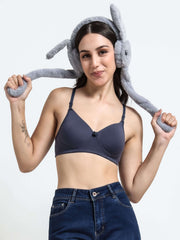 Machau Lingerie Women's Everyday Padded Non Wired Full Coverage T-shirt Bra -Rich Cotton