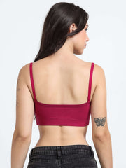 Machau Lingerie Women's Non Padded and Non Wired Full Coverage Cotton-Rich Fabric in Everyday Sports Bra -NYKA