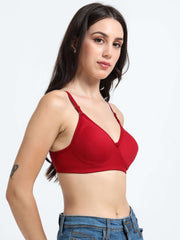 Machau Lingerie Non-Padded Wirefree Full Coverage Cotton Rich T-shirt Bra
