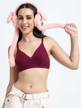 Machau Lingerie Non-Padded Wirefree Full Coverage Cotton Rich T-shirt Bra-PIHU