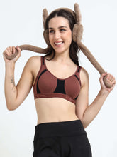 Machau Lingerie Women's Non Padded and Non Wired Full Coverage Back Close Cotton-Rich Fabric in Everyday Sports Bra