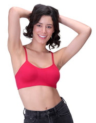 Machau Lingerie Women's Everyday Non-Padded Wirefree Super Combed Cotton Elastane Stretch Full Coverage With Adjustable Straps Beginners T-shirt Bra