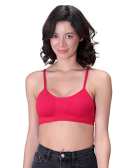 Machau Lingerie Women's Everyday Non-Padded Wirefree Super Combed Cotton Elastane Stretch Full Coverage With Adjustable Straps Beginners T-shirt Bra