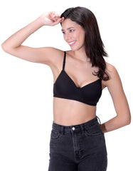 Machau Lingerie Women's Everyday Padded Non Wired Full Coverage T-shirt Bra