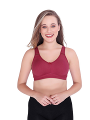 Machau Lingerie Women's Non Padded Wired free Side Support Shaper Full Coverage Everyday Cotton-Rich Fabric T-Shirt Bra