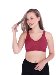 Machau Lingerie Women's Non Padded Wired free Side Support Shaper Full Coverage Everyday Cotton-Rich Fabric T-Shirt Bra