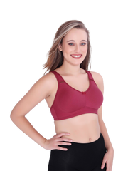 Machau Lingerie Women's Non Padded Wired free Side Support Shaper Full Coverage Everyday Cotton-Rich Fabric T-Shirt Bra