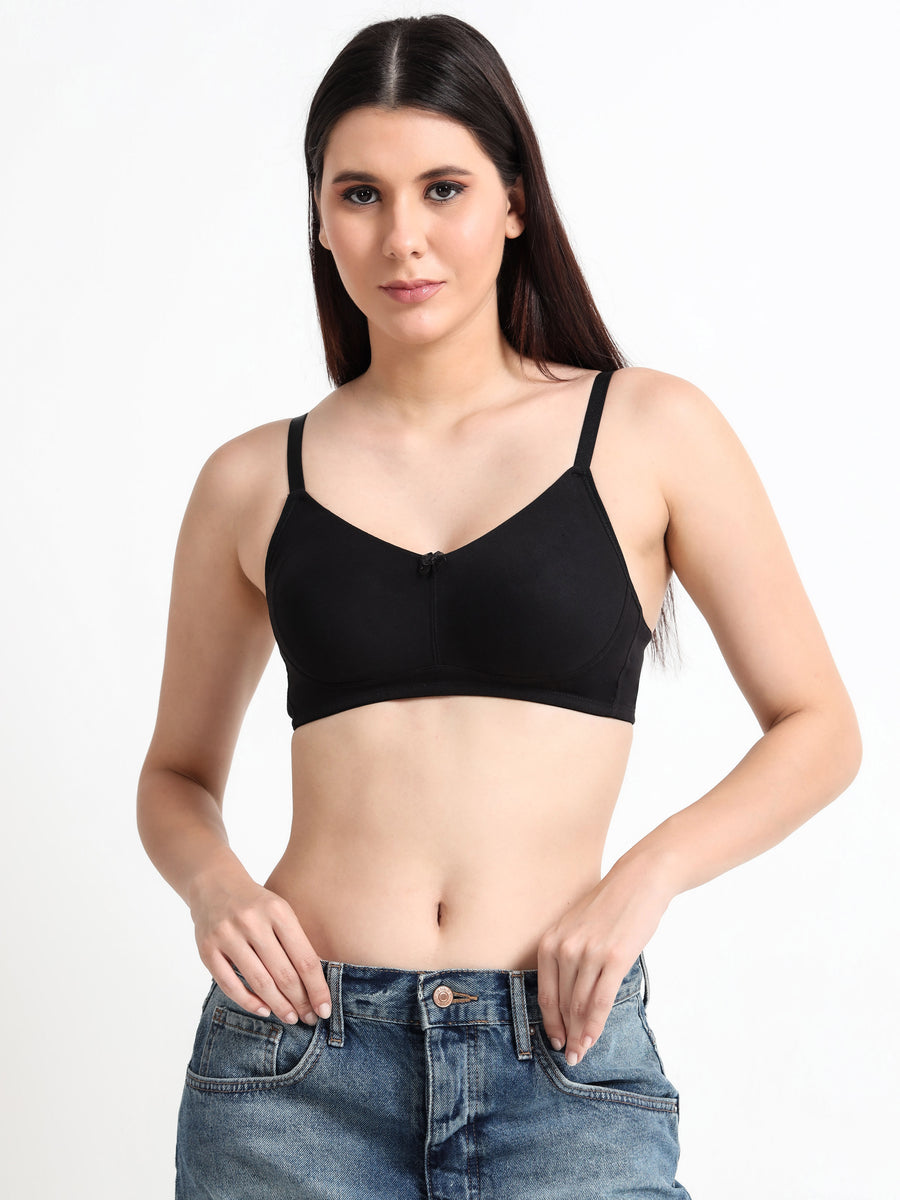 1240: Non-Padded Wire-Free Full Coverage In-Side Shaper Minimizer T-Shirt Bra
