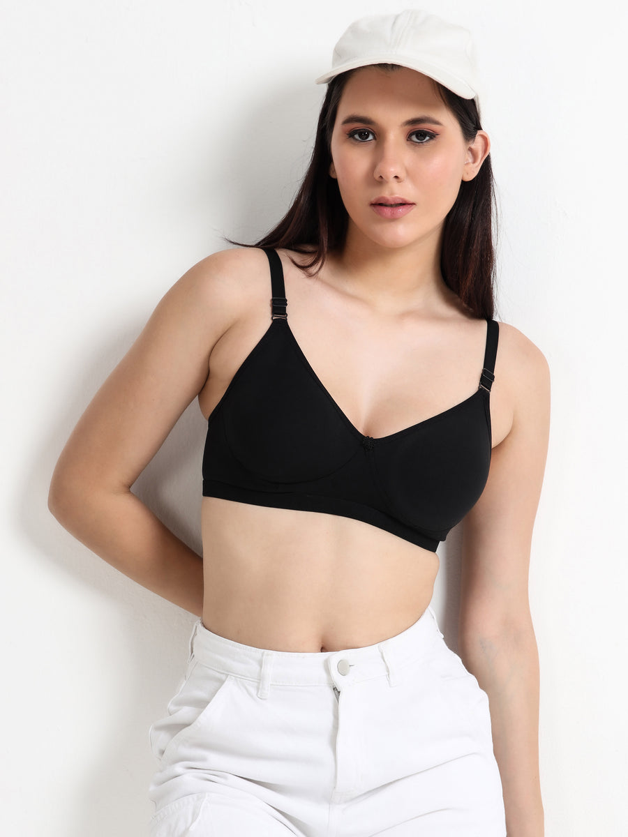 COOL-C: Everyday Non-Padded Wire-Free Moulded C-Cups Full Coverage T-Shirt Bra