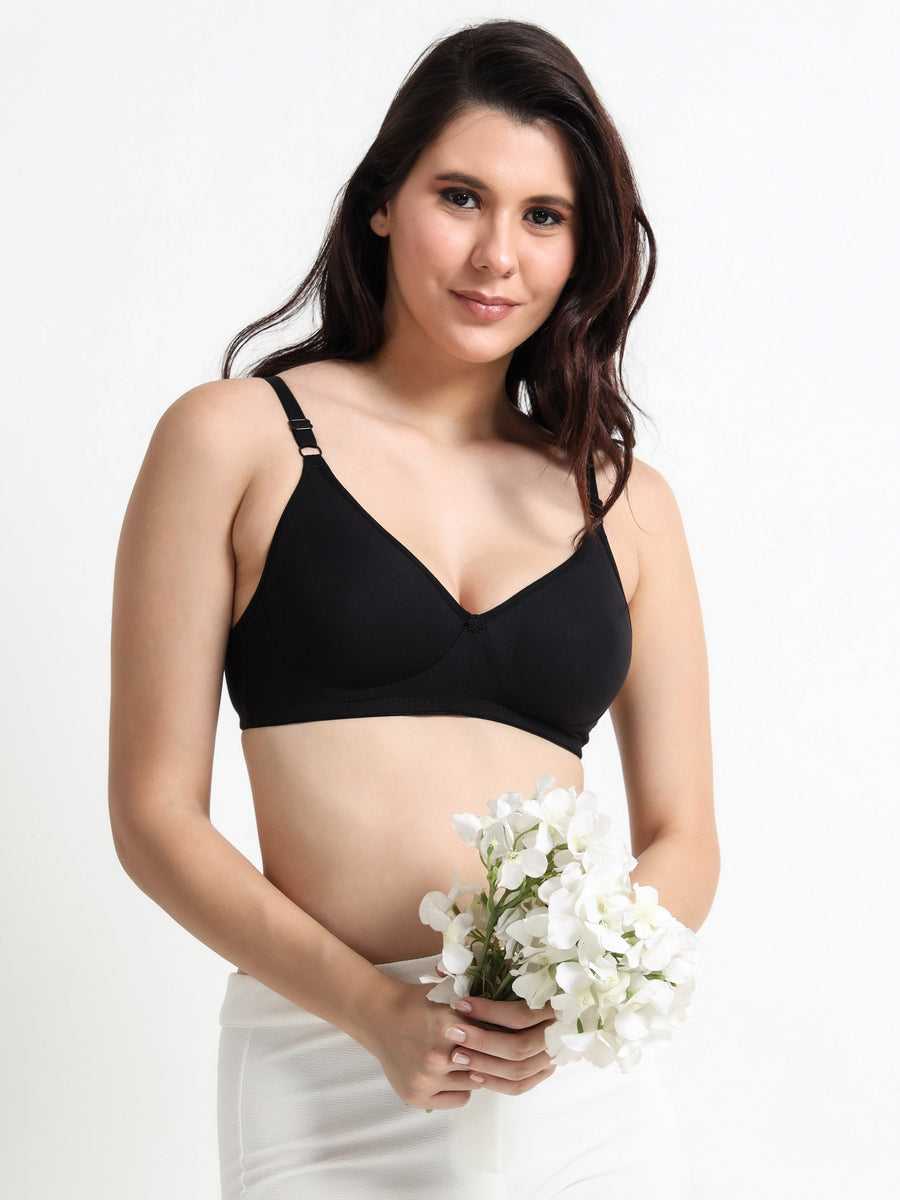 VAISHALI: Non-Padded Wire-Free Full Coverage Cotton Rich T-Shirt Bra
