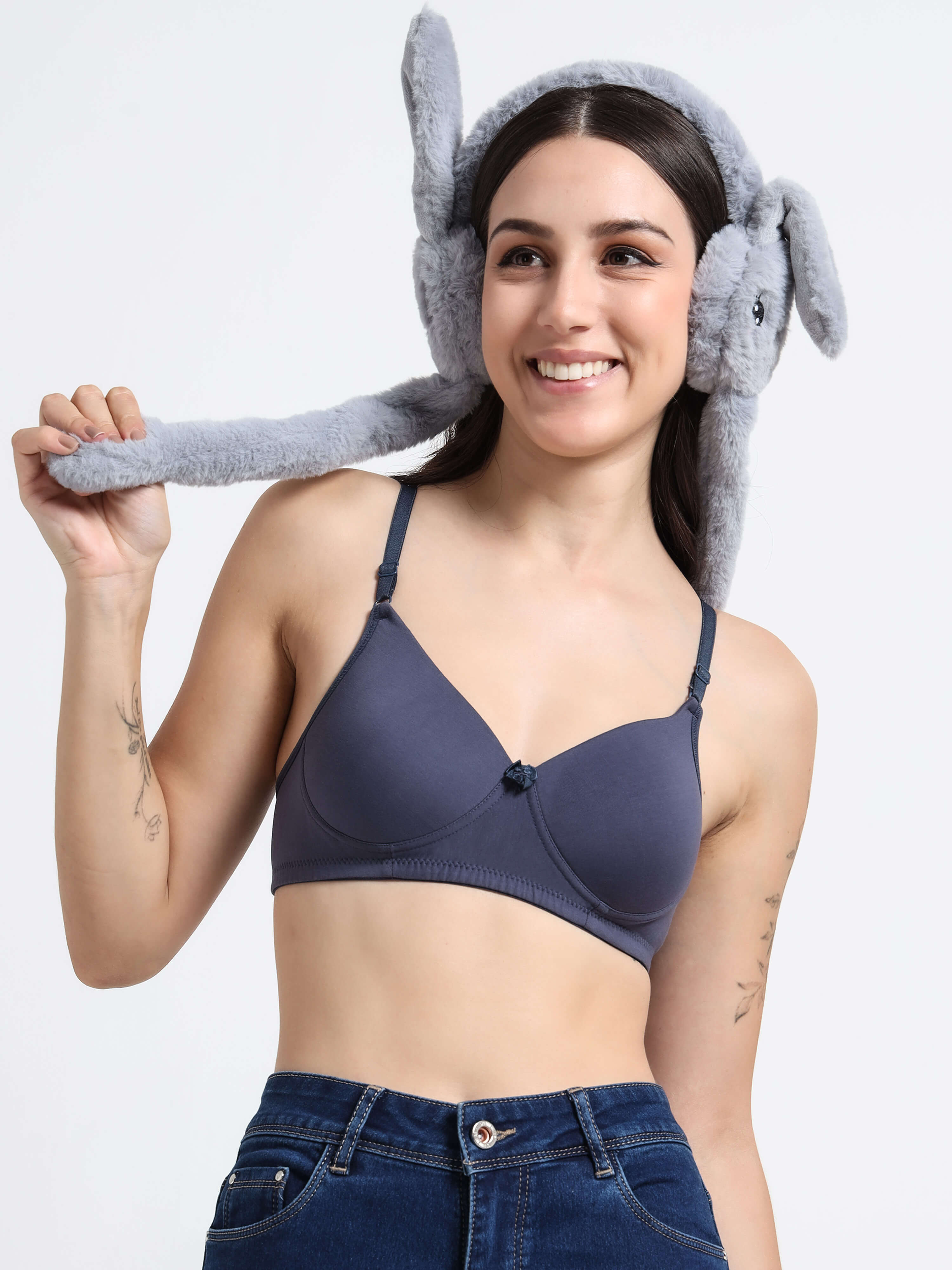 Machau Lingerie Women's Everyday Padded Non Wired Full Coverage T-shirt Bra -Rich Cotton