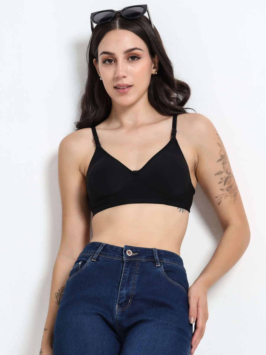 COOL: Non-Padded Wire-Free Full Coverage Cotton Rich T-Shirt Bra
