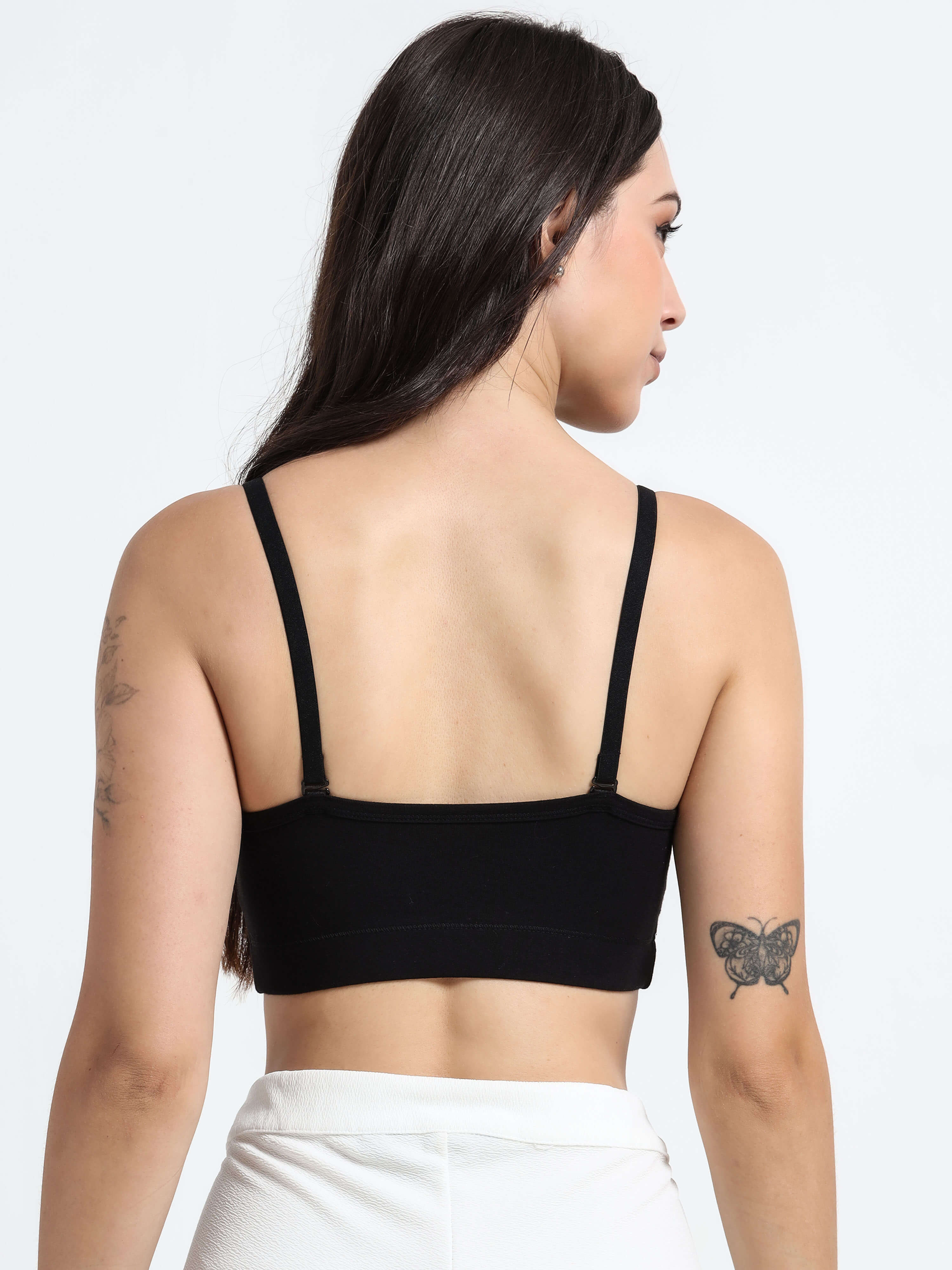 Machau Lingerie Women's Non Padded and Non Wired Full Coverage Cotton-Rich Fabric in Everyday Sports Bra -NYKA