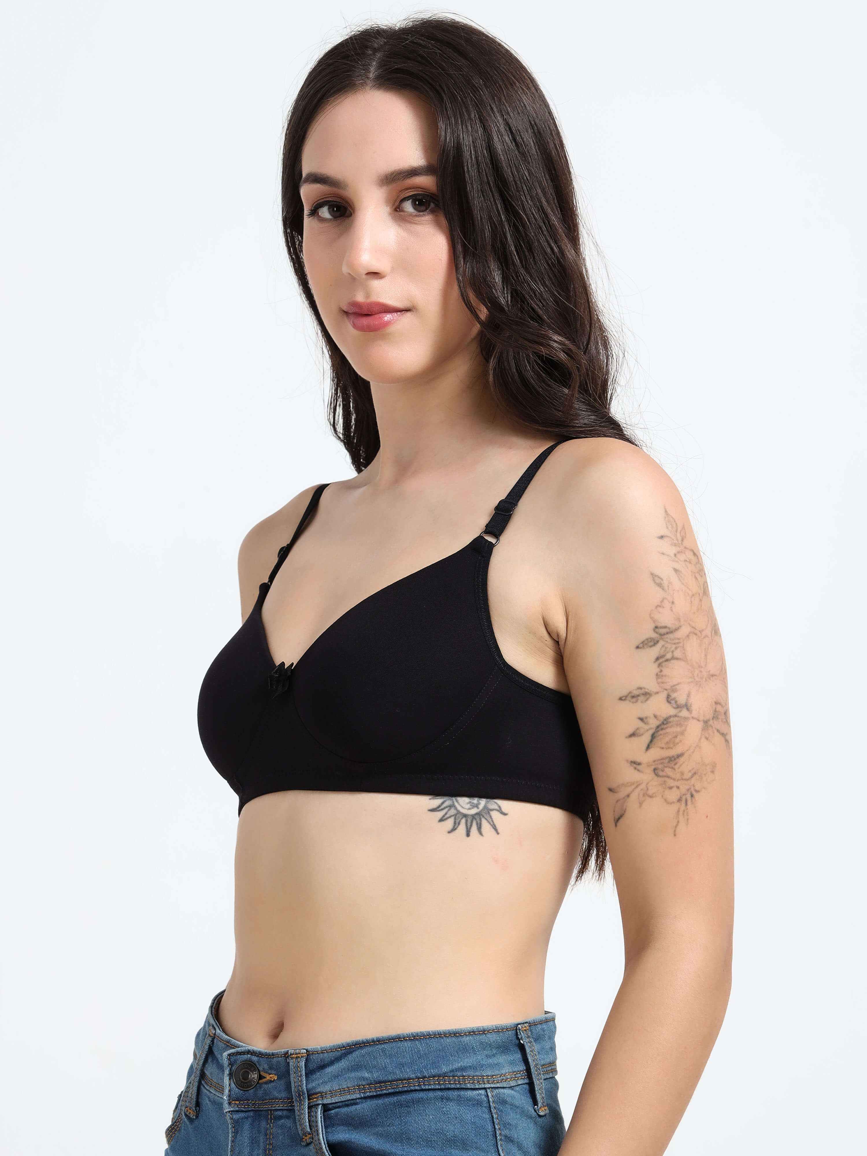 Machau Lingerie Women's Everyday Padded Non Wired Full Coverage T-shirt Bra -Rich Cotton