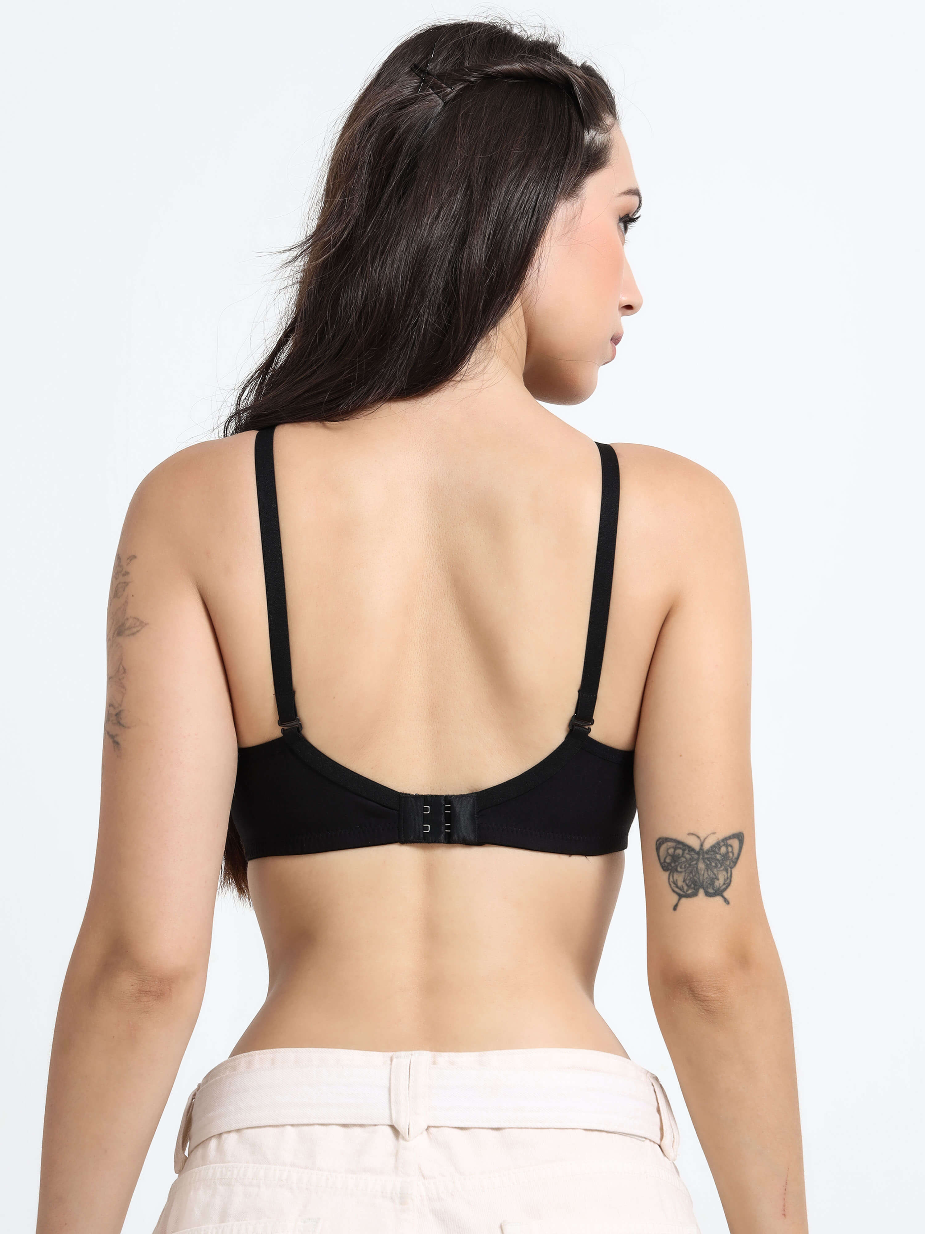 Machau Lingerie Non-Padded Wirefree Full Coverage Cotton Rich T-shirt Bra-PIHU