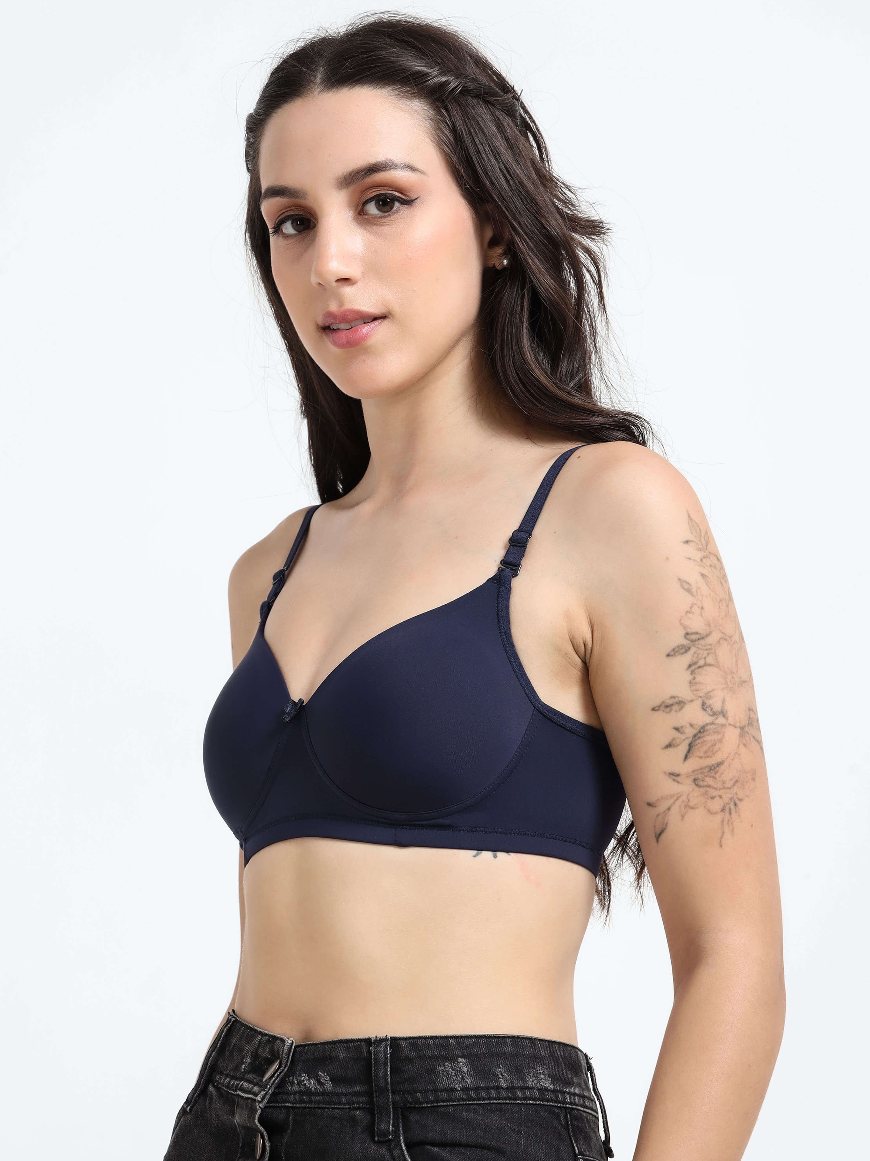 Machau Lingerie Women's Everyday Padded Non Wired Full Coverage T-shirt Bra -Rich Cotton Devine Pad