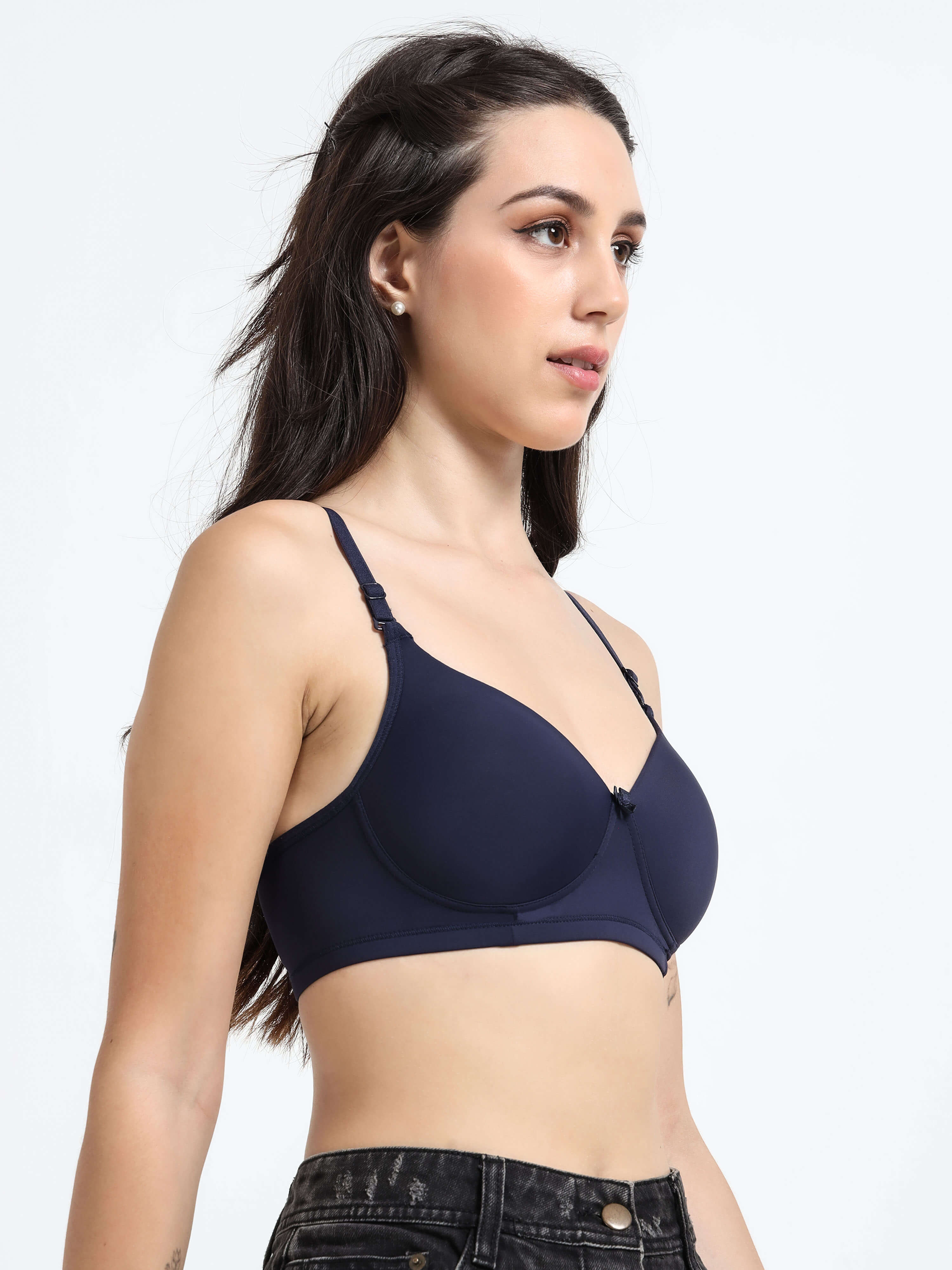Machau Lingerie Women's Everyday Padded Non Wired Full Coverage T-shirt Bra -Rich Cotton Devine Pad