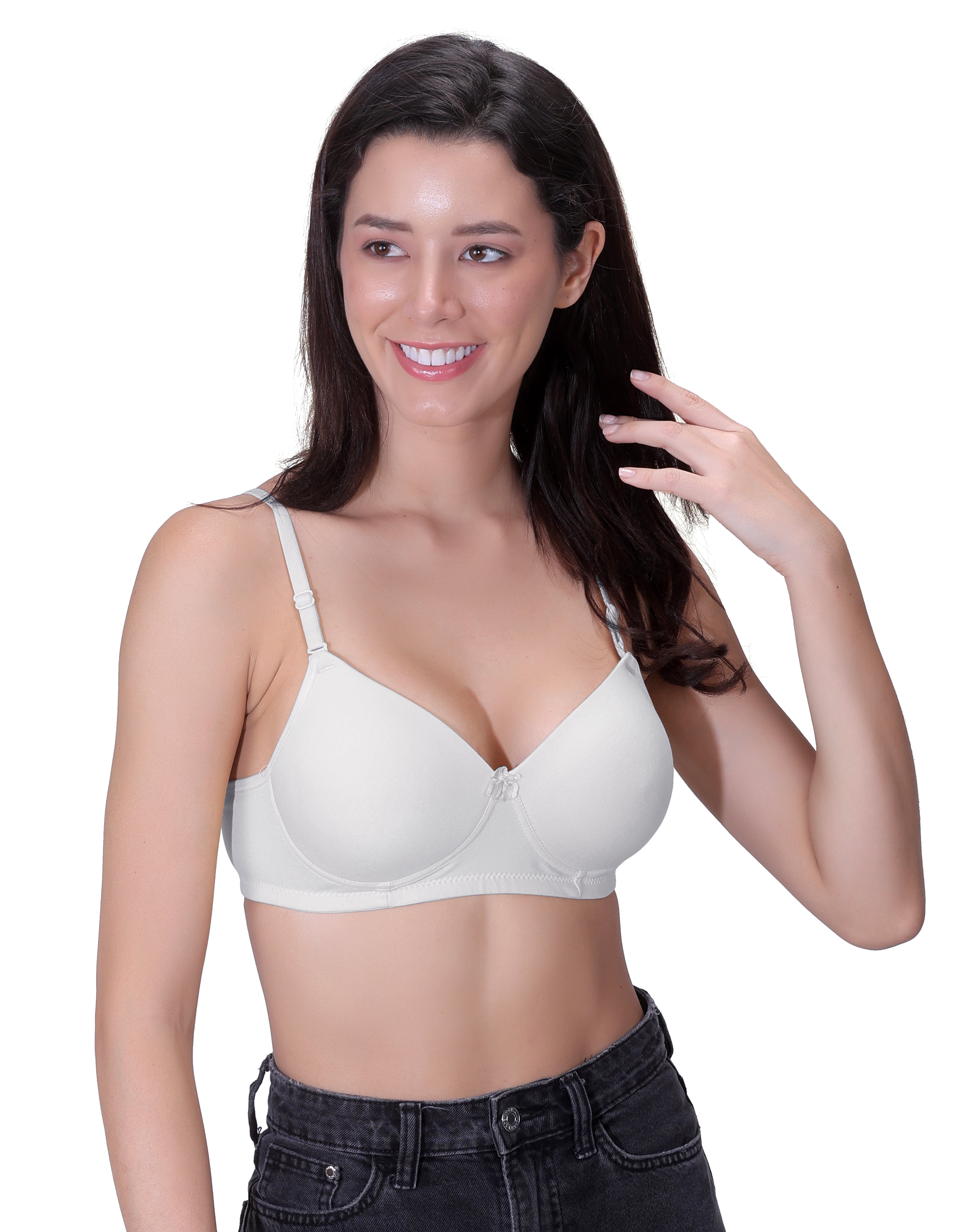 Machau Lingerie Women's Everyday Padded Non Wired Full Coverage T-shirt Bra