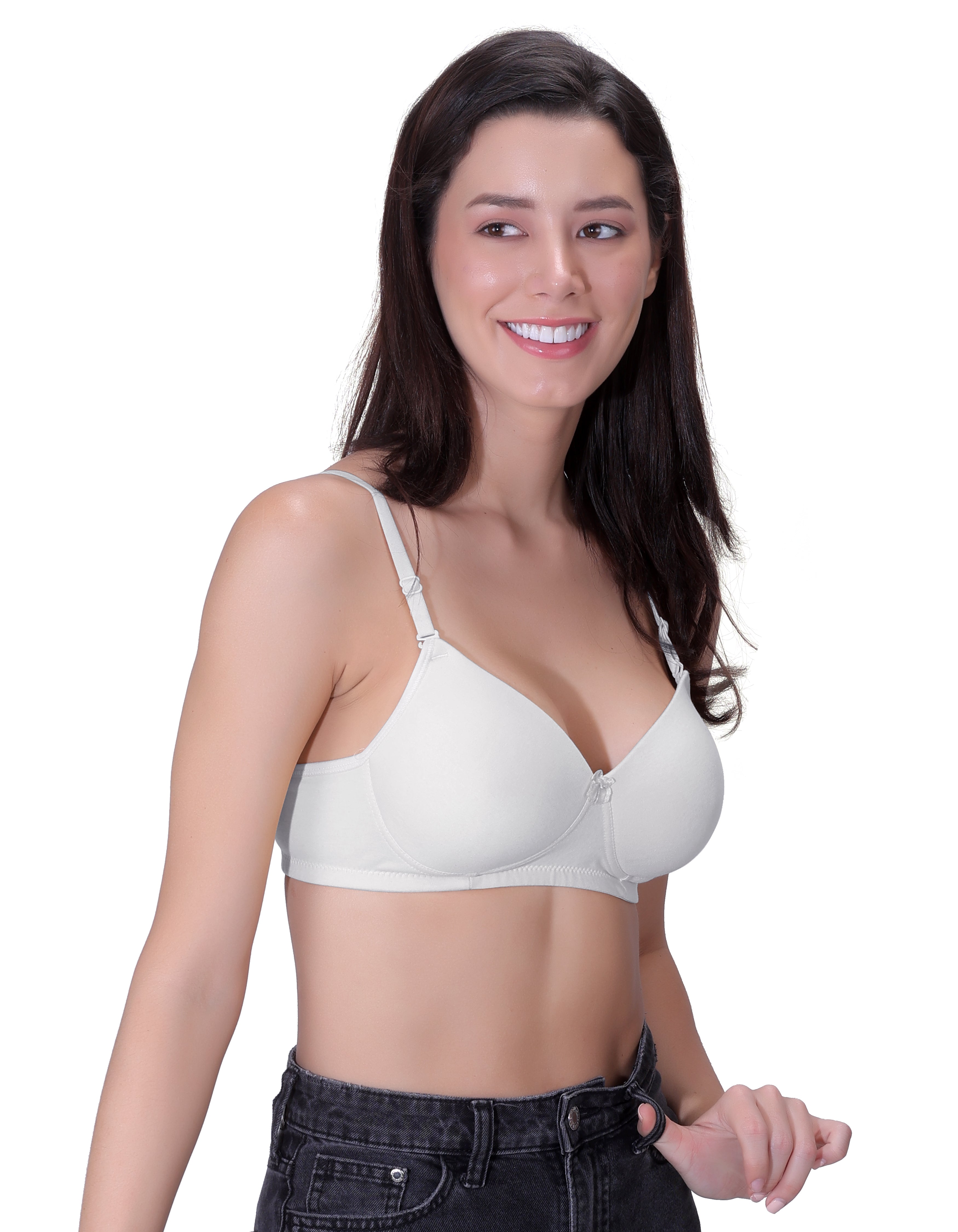 Machau Lingerie Women's Everyday Padded Non Wired Full Coverage T-shirt Bra