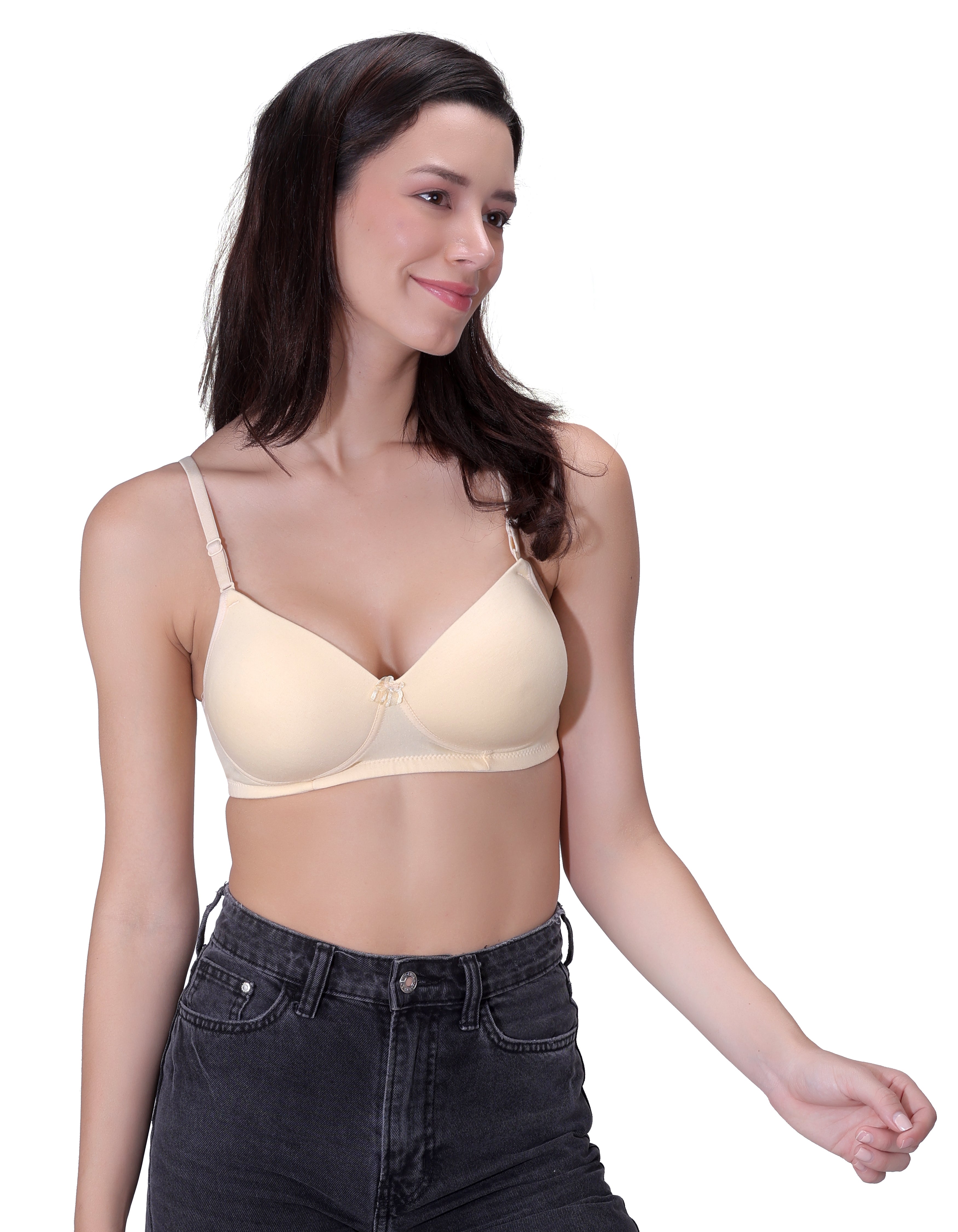 Machau Lingerie Women's Everyday Padded Non Wired Full Coverage T-shirt Bra