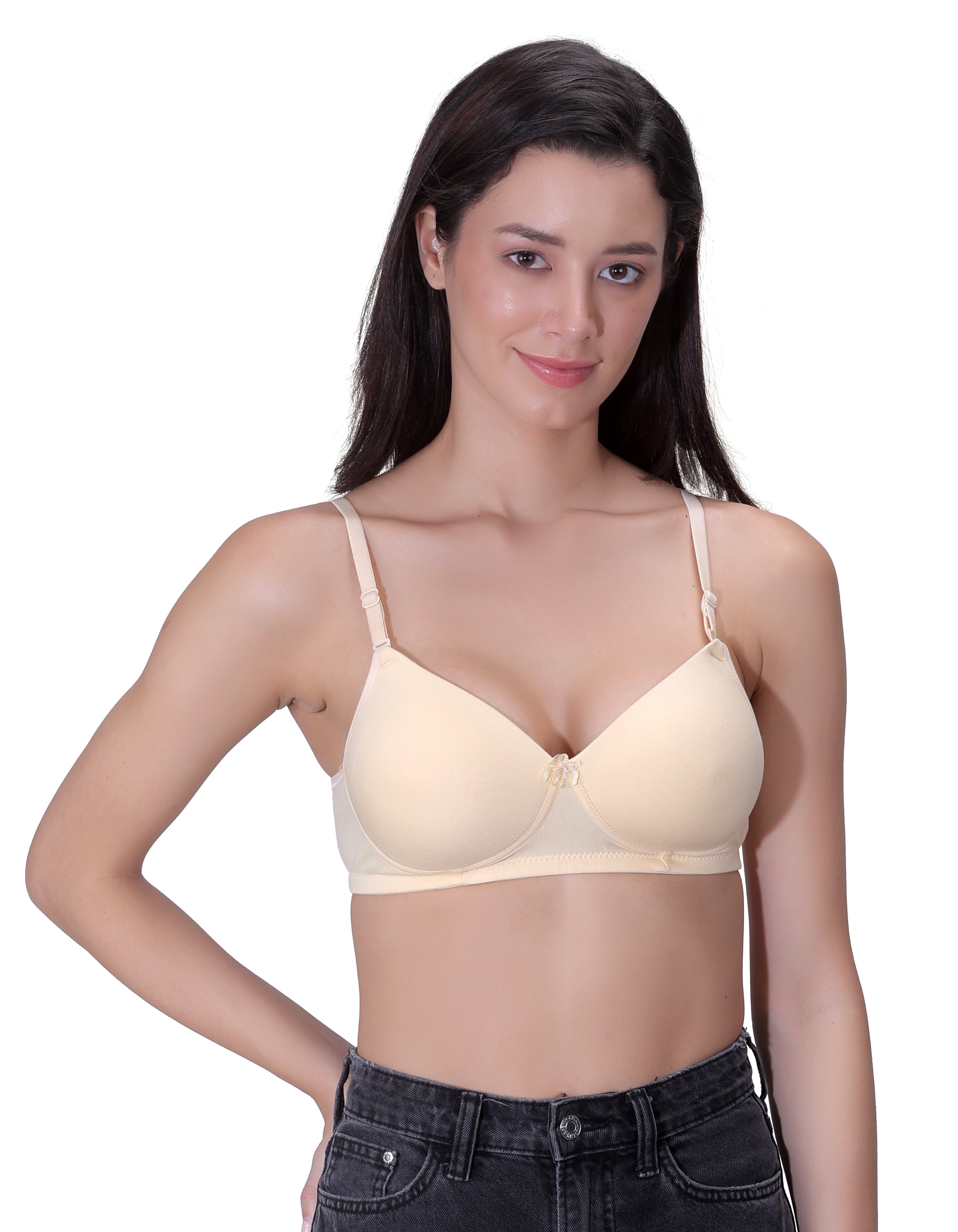 Machau Lingerie Women's Everyday Padded Non Wired Full Coverage T-shirt Bra