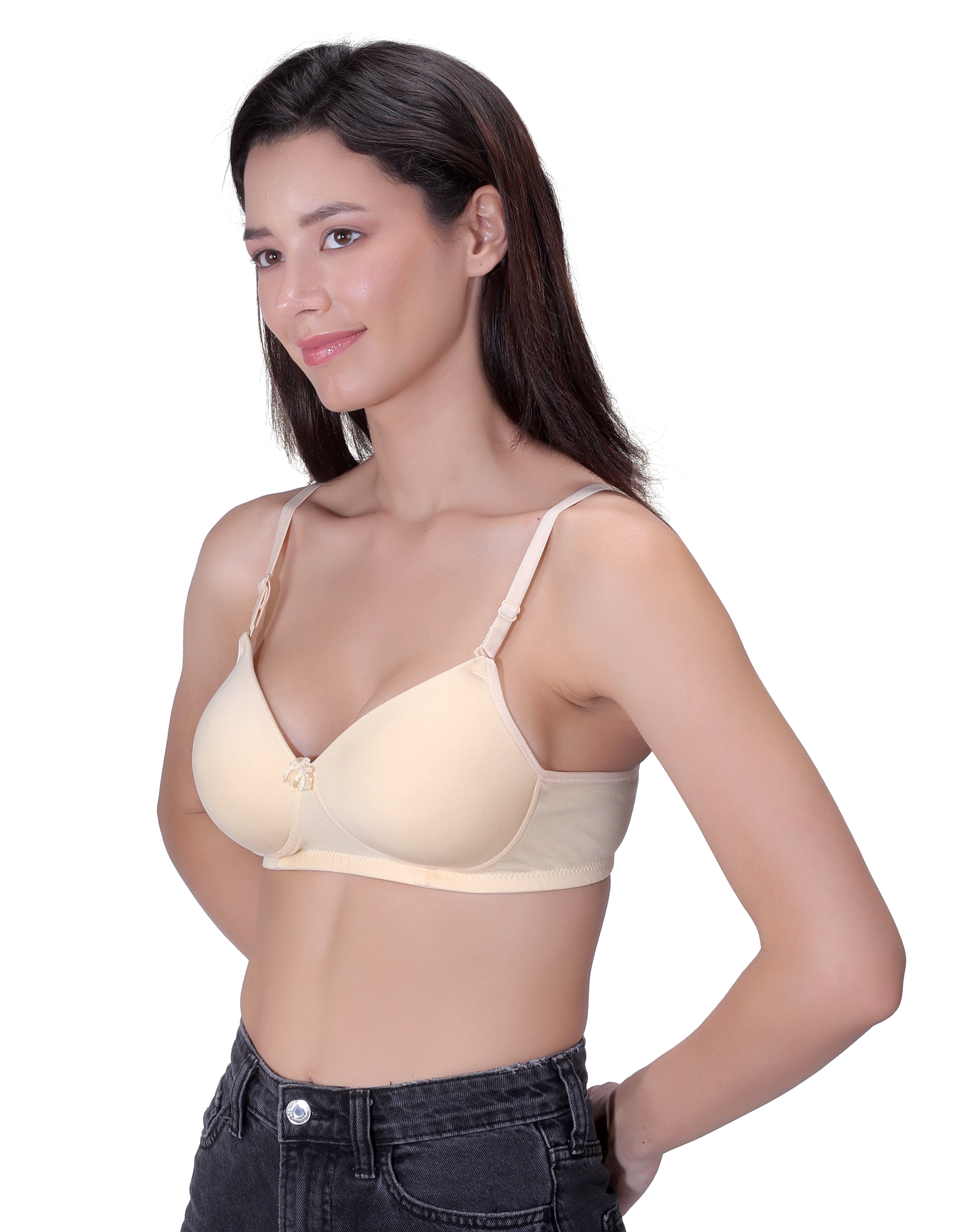 Machau Lingerie Women's Everyday Padded Non Wired Full Coverage T-shirt Bra