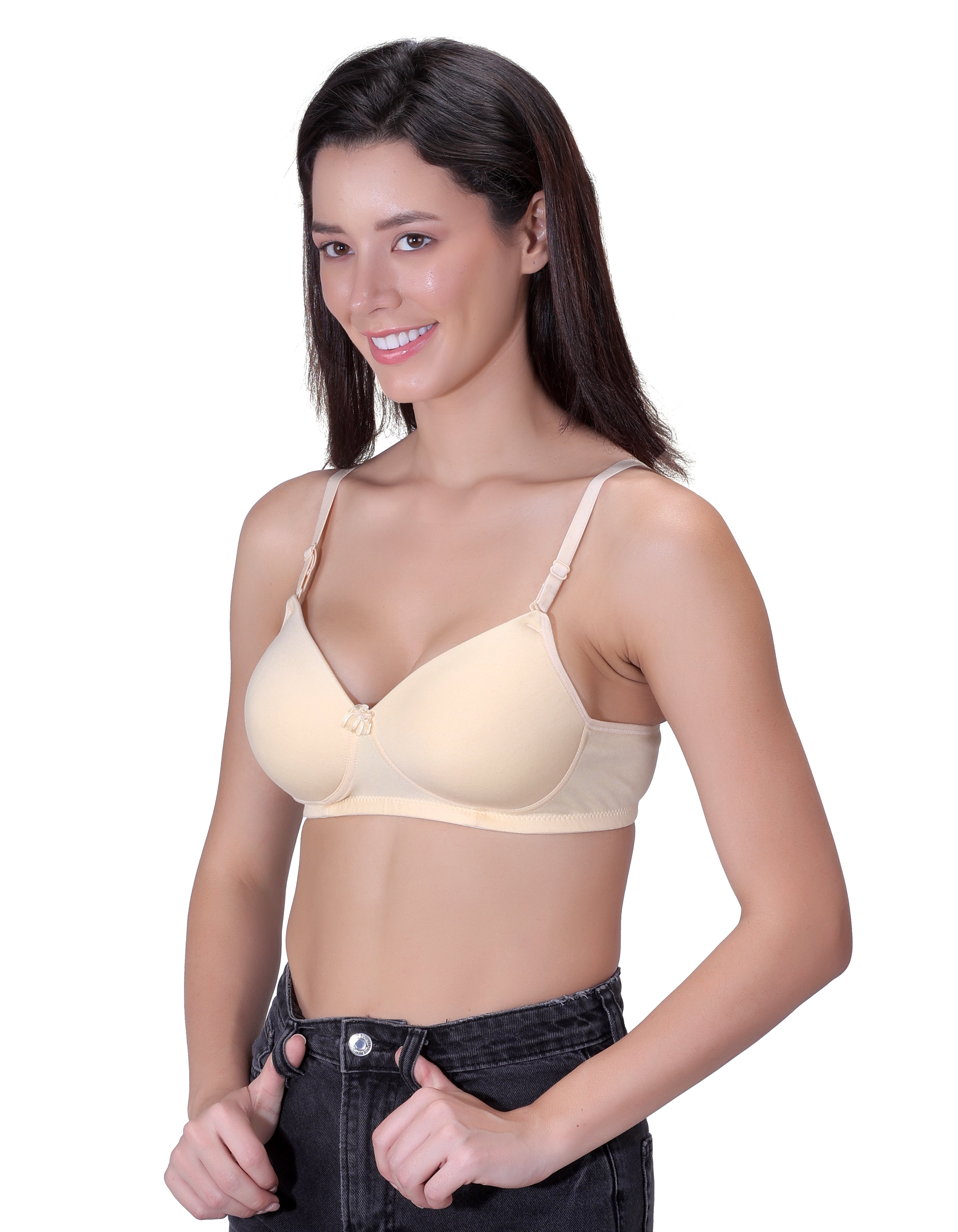 Machau Lingerie Women's Everyday Padded Non Wired Full Coverage T-shirt Bra
