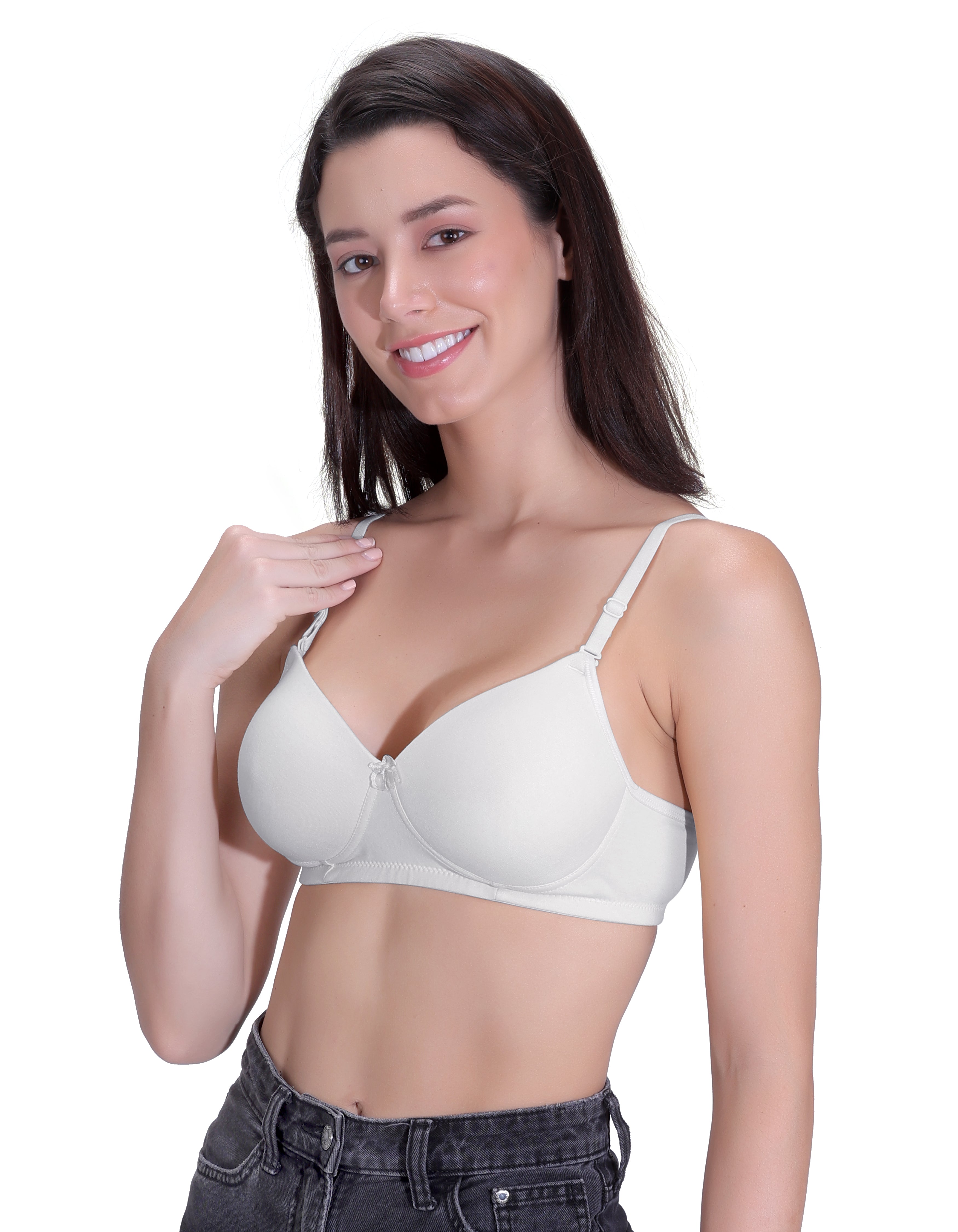 Machau Lingerie Women's Everyday Padded Non Wired Full Coverage T-shirt Bra