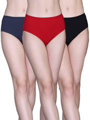 Leona Women Super Combed Cotton Hipster Panties – Pack of 3 (Assorted)
