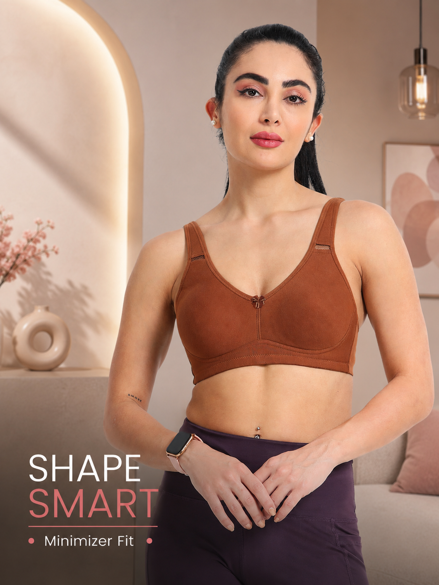 MINIMIZER: Non-Padded Wire-Free Side Support Shaper Full Coverage T-Shirt Bra