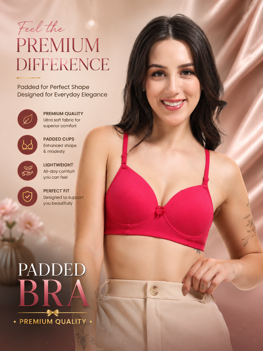 ALISHA: Everyday Padded Non-Wired Full Coverage T-Shirt Bra