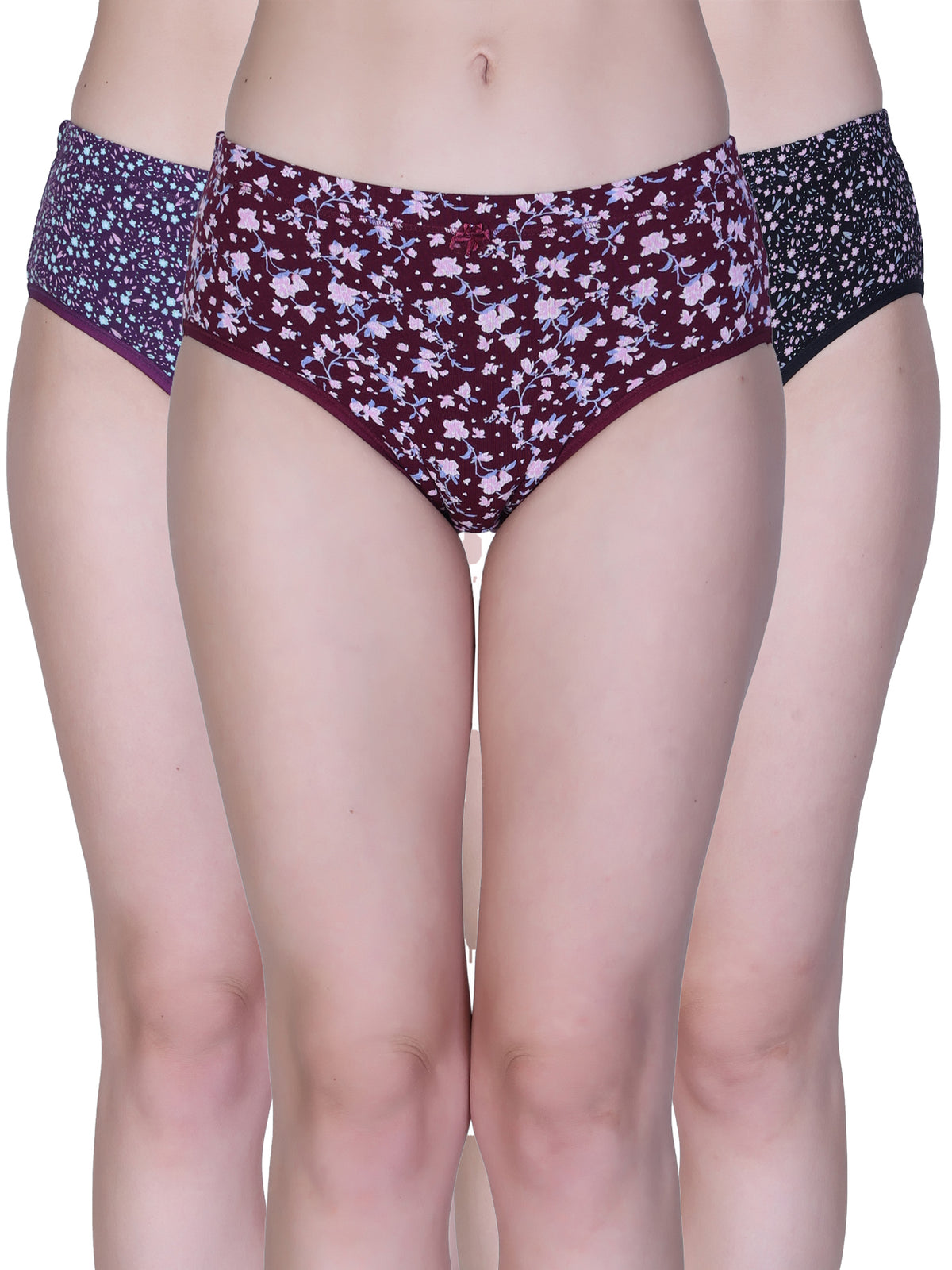 Supreme Women’s Cotton Stretch Hipster Panties – Pack of 3 | Everyday Comfort | Sweat Absorbent | No-Marks Waistband | Solid Colours