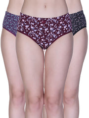 Supreme Women’s Cotton Stretch Hipster Panties – Pack of 3 | Everyday Comfort | Sweat Absorbent | No-Marks Waistband | Solid Colours